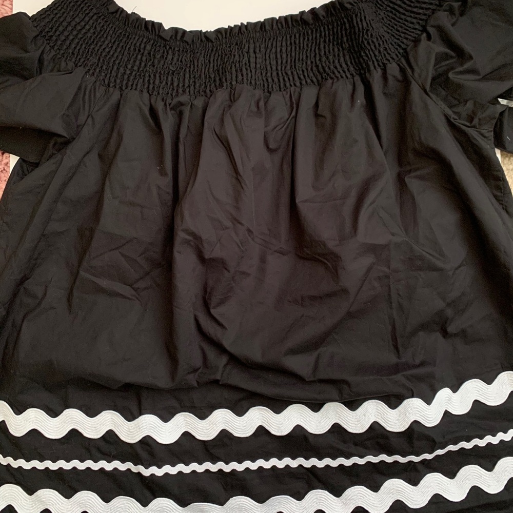 Black off the shoulder blouse